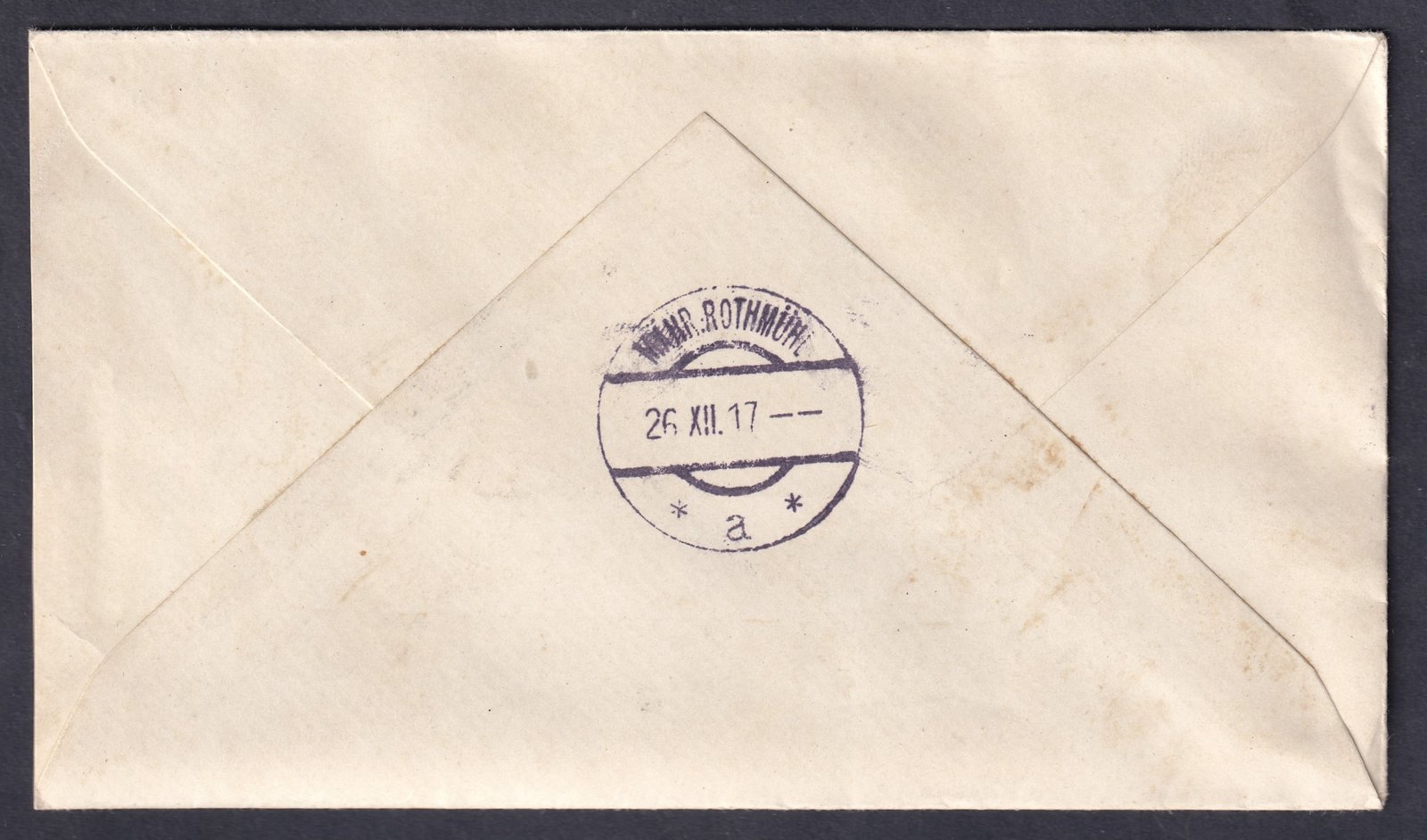 1917. Pozsony 1, Mähr. Rothmühl (Mähren)-be feladott ajánlott levél, látványos többes, színes és vegyes bérmentesítéssel (Arató és hadi segély kiadások)