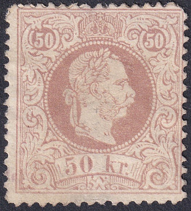1867. 50kr rózsabarna