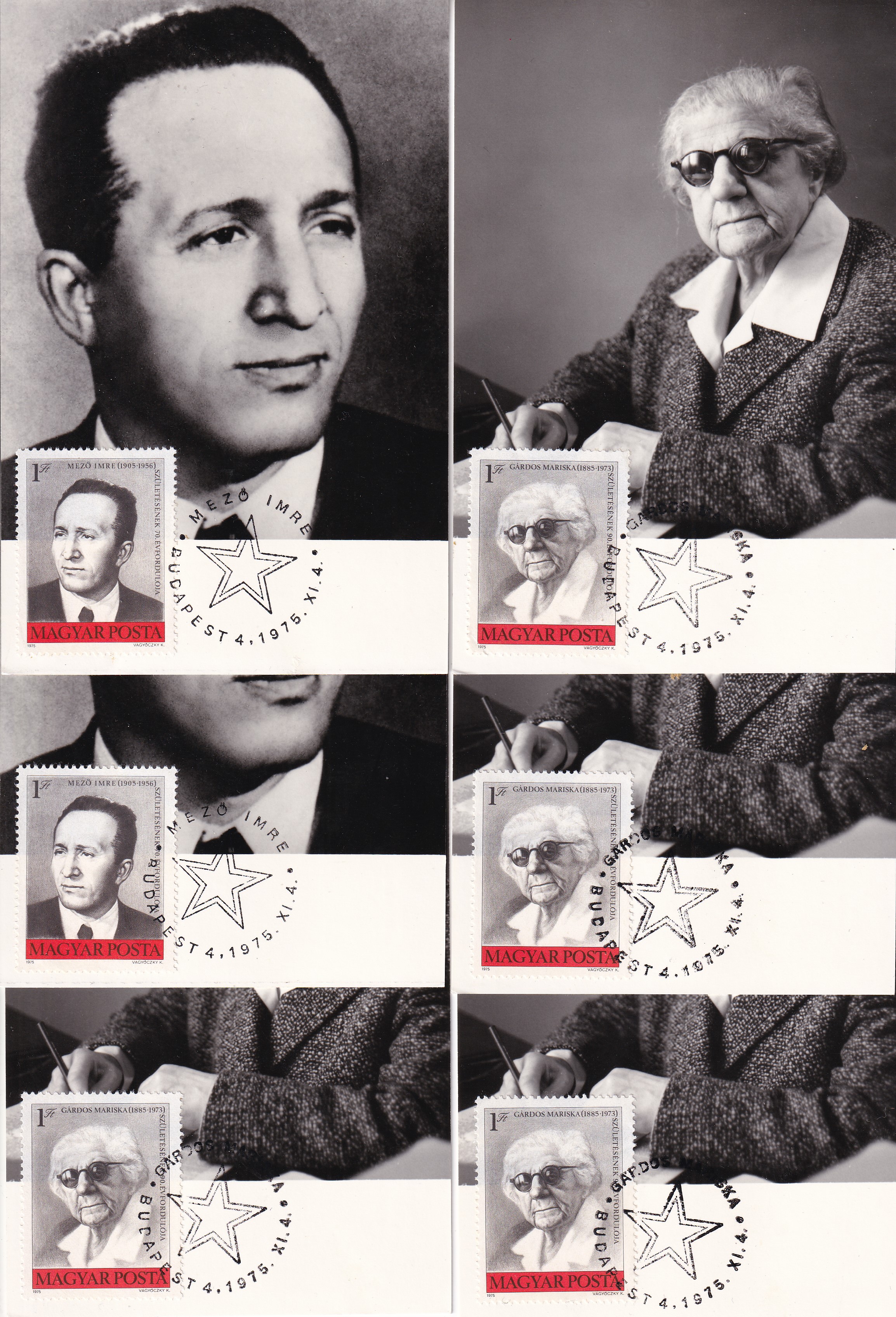 1975. Munkásmozgalom, 4 db CM sor (12 db)