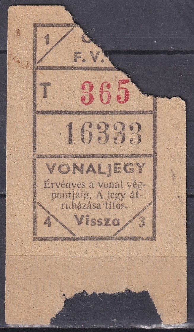 FVV, Vonaljegy