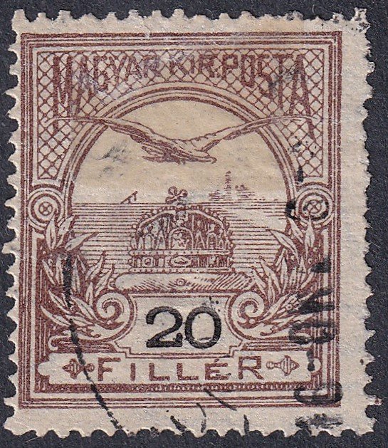 1913. Turul 20 f – az értékszám látványos gépi színátnyomatával