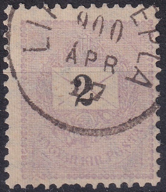 1899. 2kr /E/ Bb állású számvízjellel