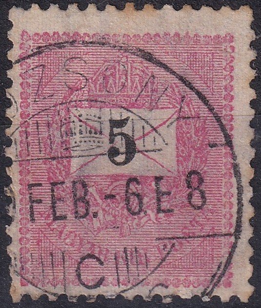 1899. 5kr /E/ Ba állású számvízjellel