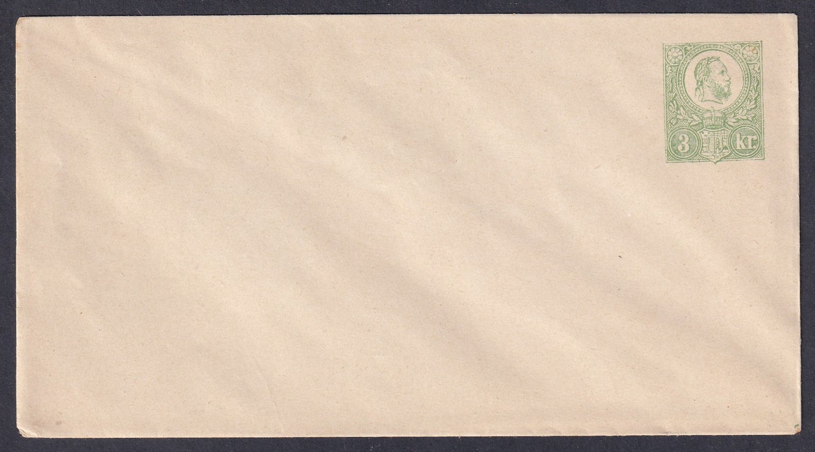 1871. 3kr használatlan díjjegyes boríték