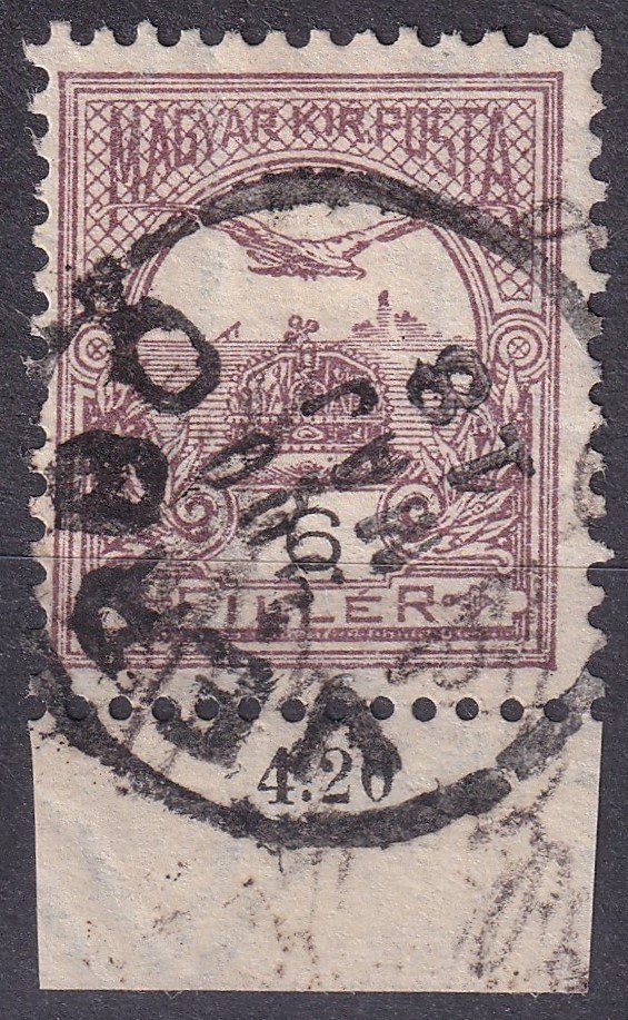 1900. 6f lilás barna, csillagidom vizjellel