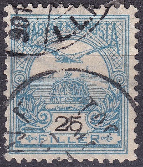 1900. 25f Ba számvízjel állással