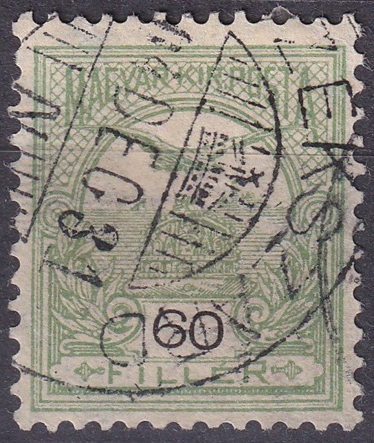 1900. 60f Ba számvízjel állással