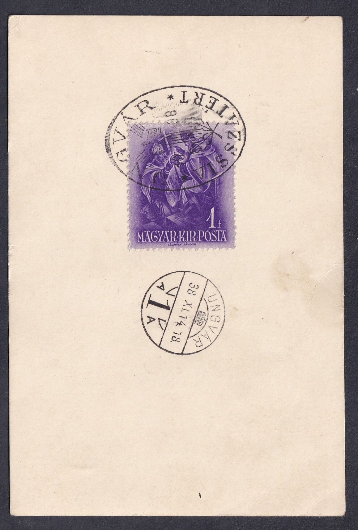 1938. Ungvár/Visszatért