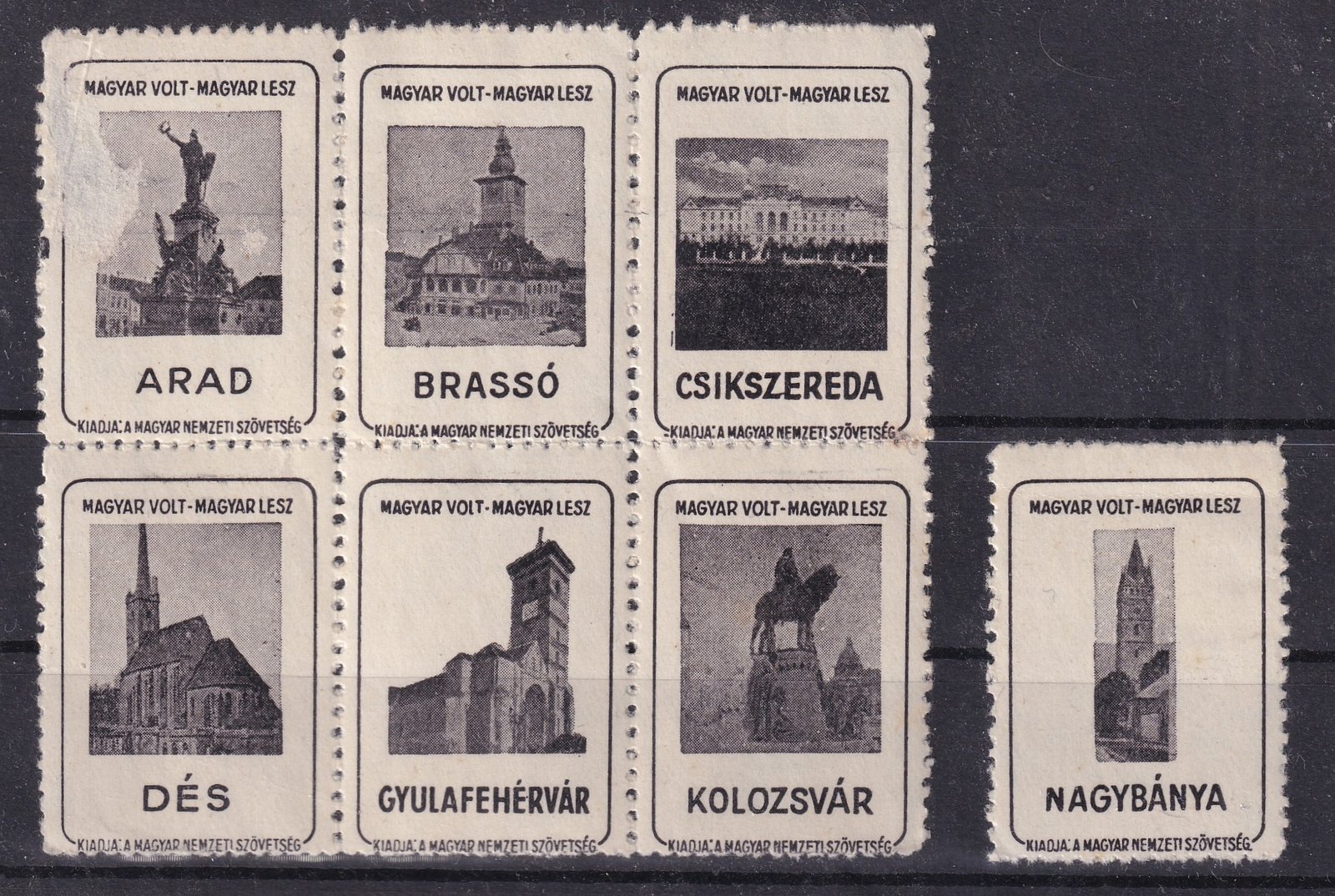 7 db Irredenta levélzárók "Magyar volt-Magyar lesz"
