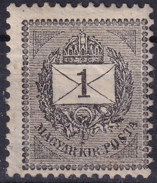 1898. 1kr /E/ jobbra dölt korona vízjelel