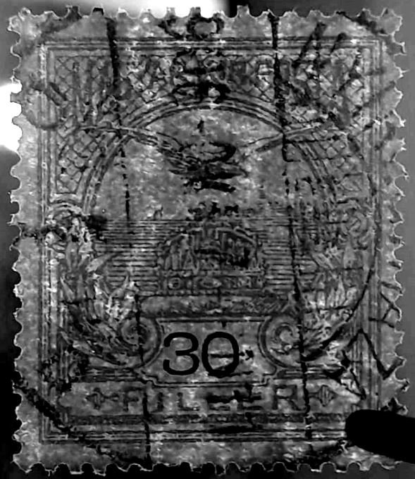 1906. 30f - Ab állású számvízjellel