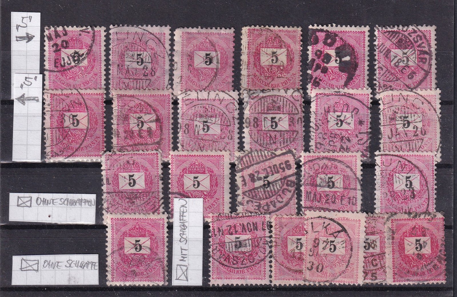 Feketeszámú 5 krajcáros - nyomdai érdekességek