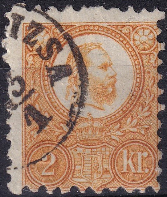 1871. Réznyomat 2kr narancs