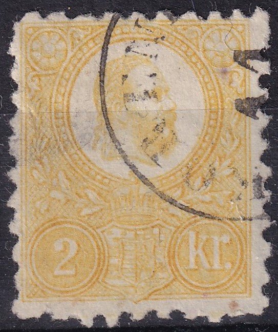 1871. Réznyomat 2kr sárga