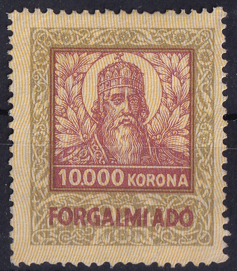 1923. 10 000 Korona, Forgalmiadó