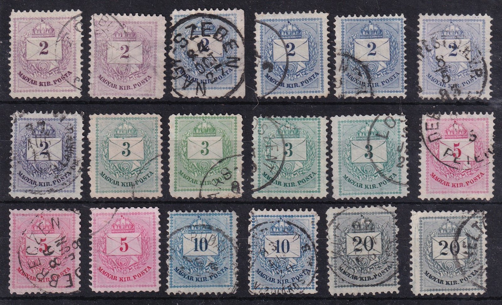 1881. Krajcáros sor sok színárnyalattal