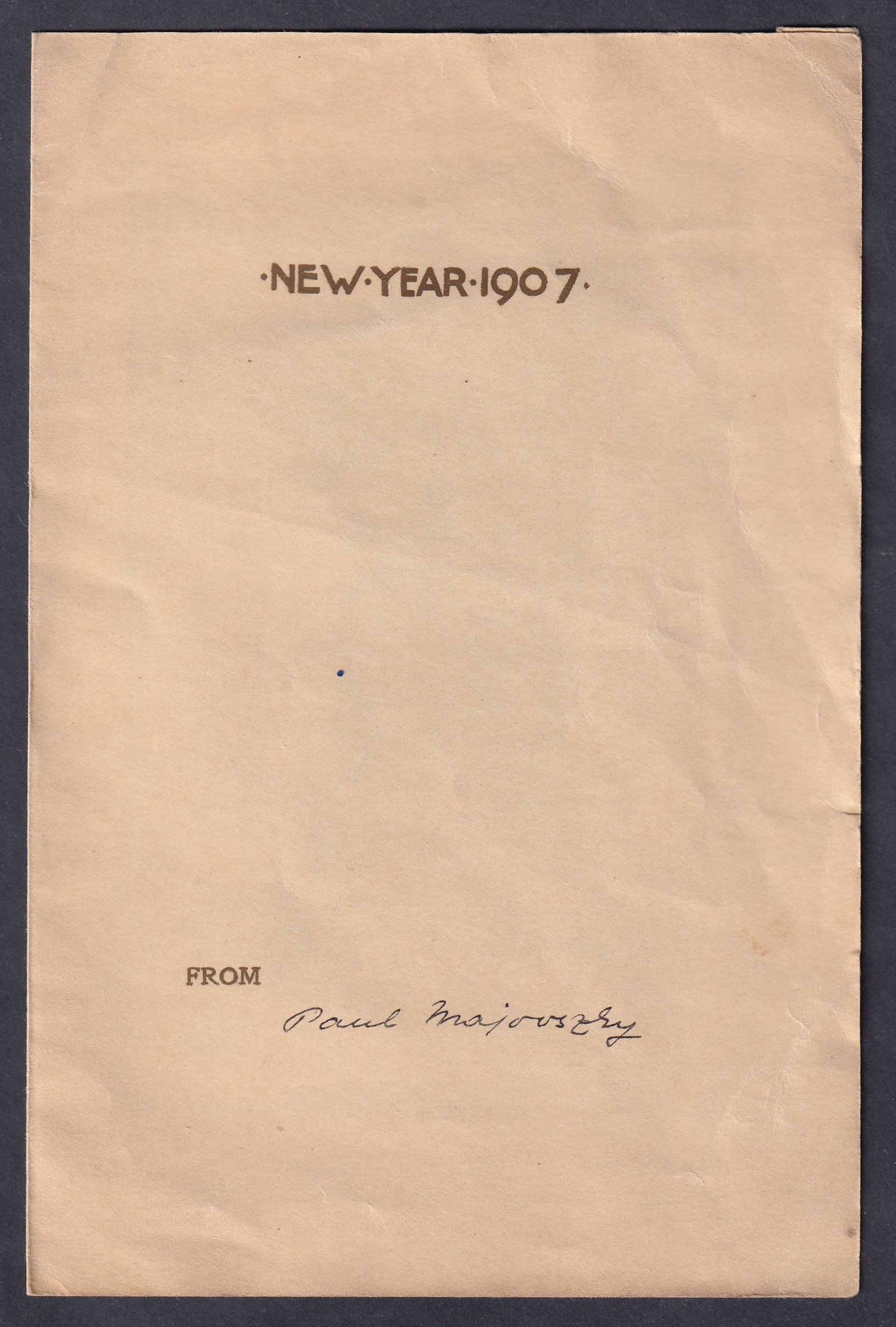 1907. Újévi köszöntő