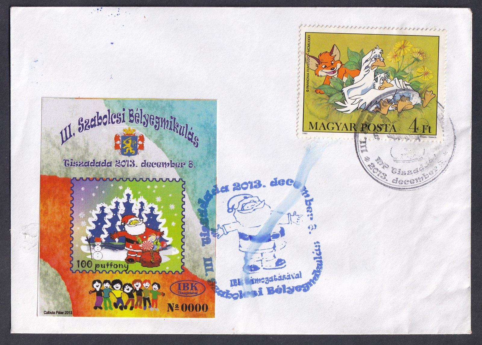III. Szabolcsi Bélyegmikulás emlékív borítékon emlékbélyegzésekkel