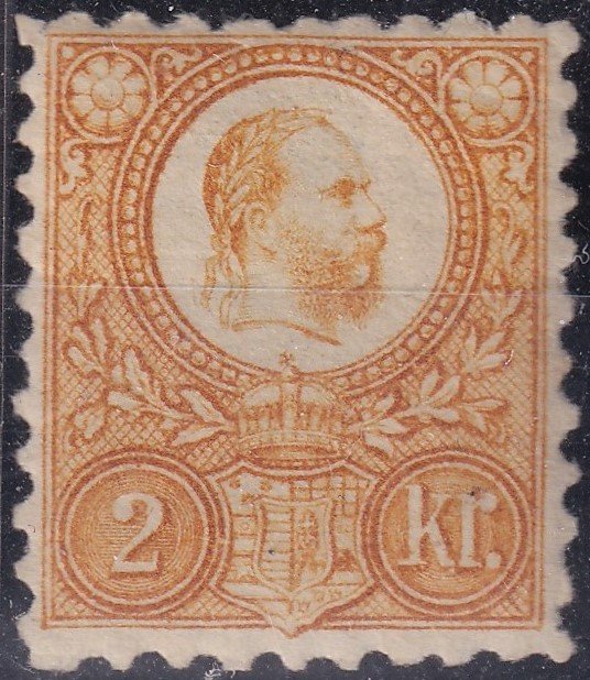 1871. Réznyomat 2kr eredeti gumival, apró falcnyom - nagyon rika CENTRÁLT darab!