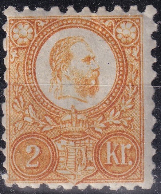 1871. Réznyomat 2kr eredeti gumival, falcos