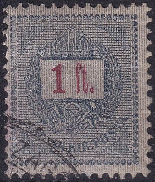 1889. 1Ft /E/ sötét vörös értékjelzéssel