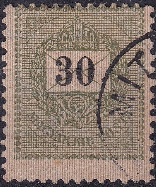 1889. 30kr elcsúszott fogazattal