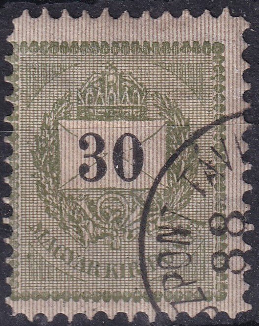 1889. 30kr /B/ keskenyre fogazva