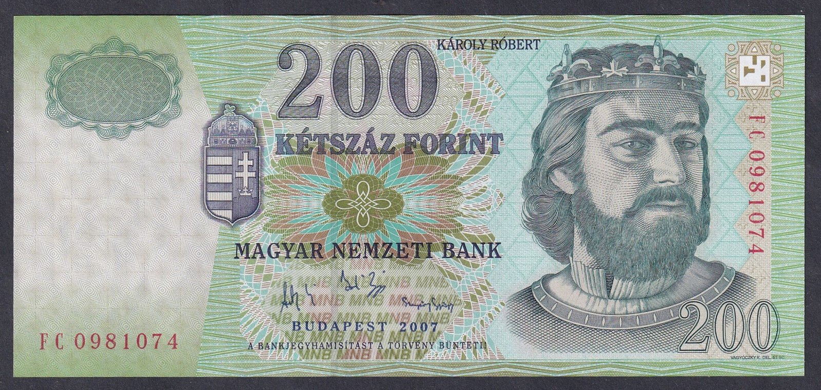 200 forint 2007 FC UNC