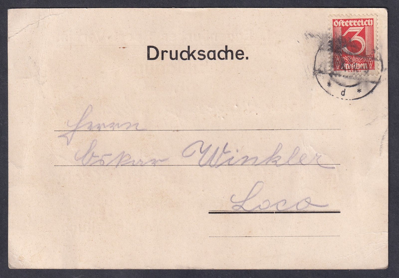 1931. Eggenburg, helyben feladott nyomtatvány – I. Eggenburger Sport-Verein meghívó, Gasthof Koch, kézírással kitöltve