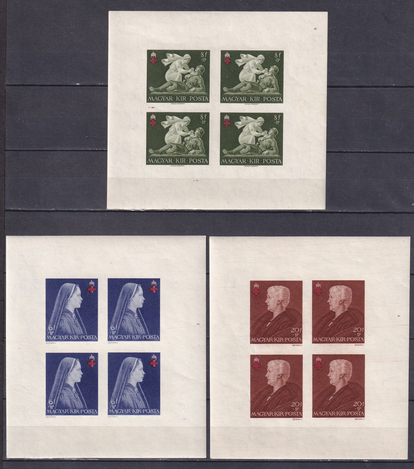 IMG_20260413_0031 1942. Vöröskereszt vágott kisív sor