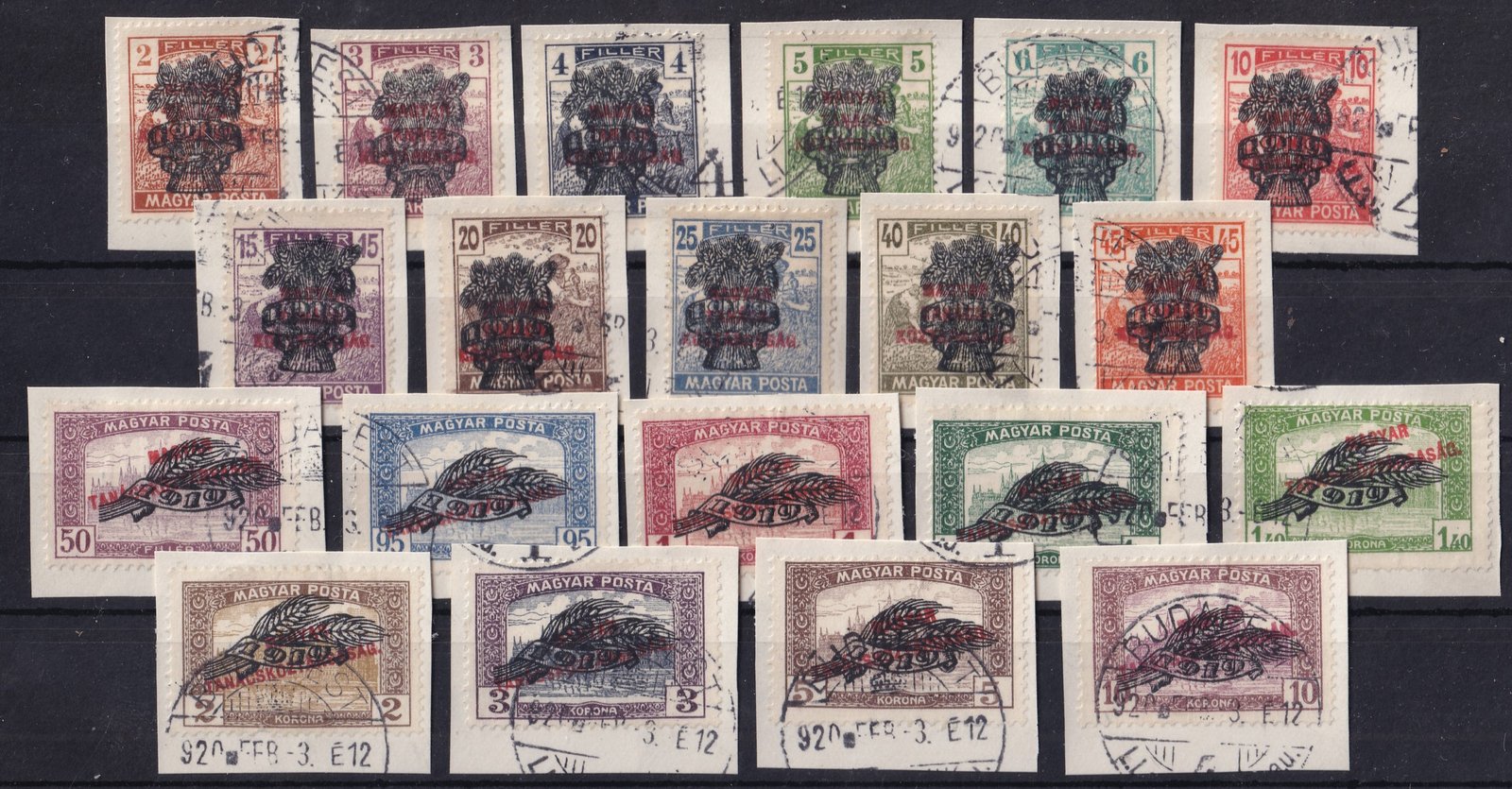 1920. Búzakalász sor kivágásokon