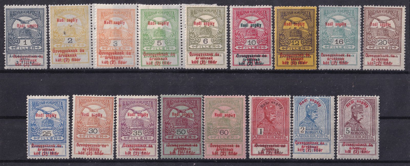 1914. Hadisegély postatiszta sor (90 000)