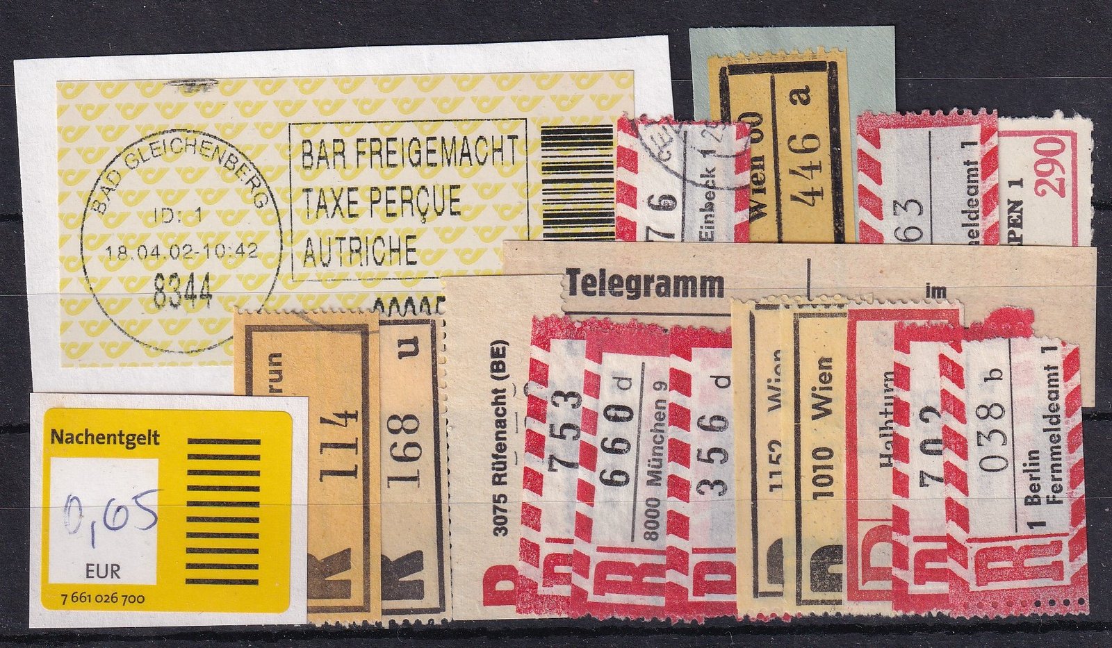 Osztrák és német ragjegyek