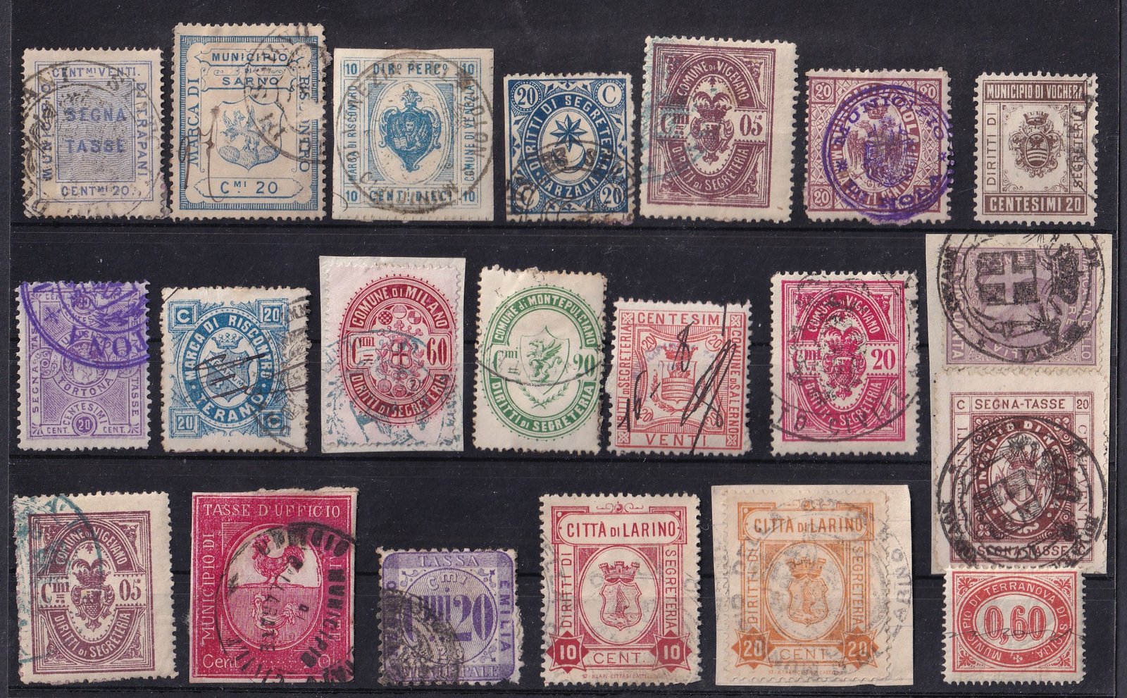 Olasz Királyság Illetékbélyeg összeállítás