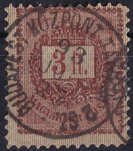 IMG_20260414_0020.5 1888. 3Ft, különösen élénk, friss színnel - BUDAPEST KÖZPONT TÁVIRDA 2 SZ.