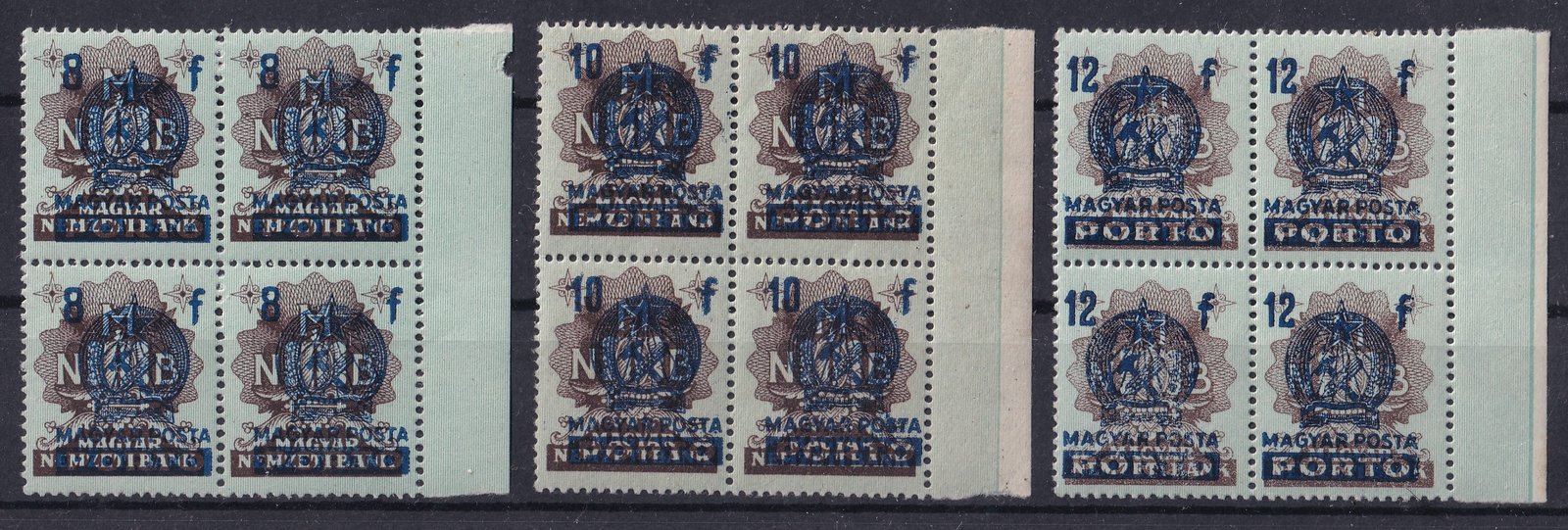1951. Kisegítő Portó, ívszéli négyes tömbökben