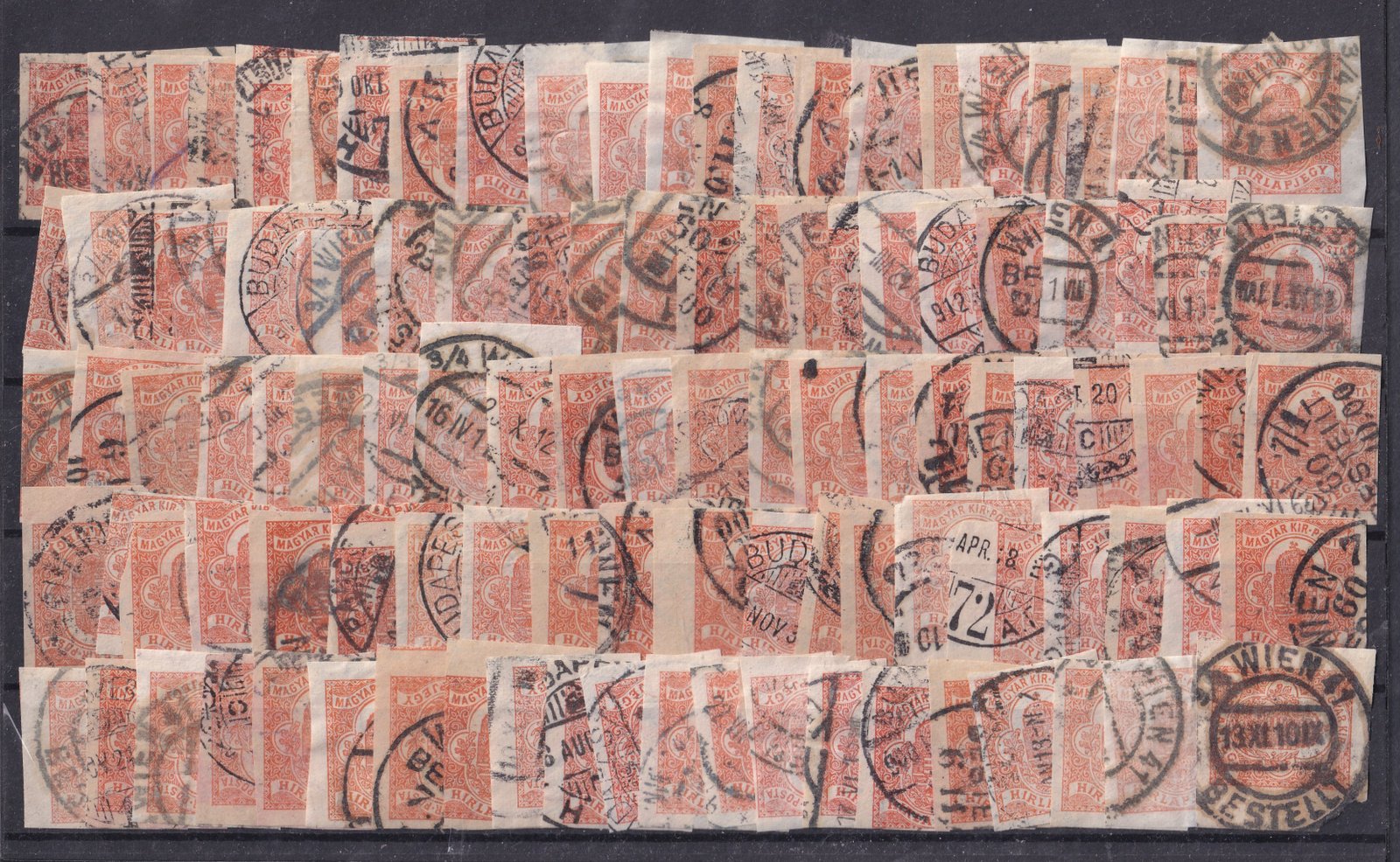 Hírlapbélyeg összeállítás