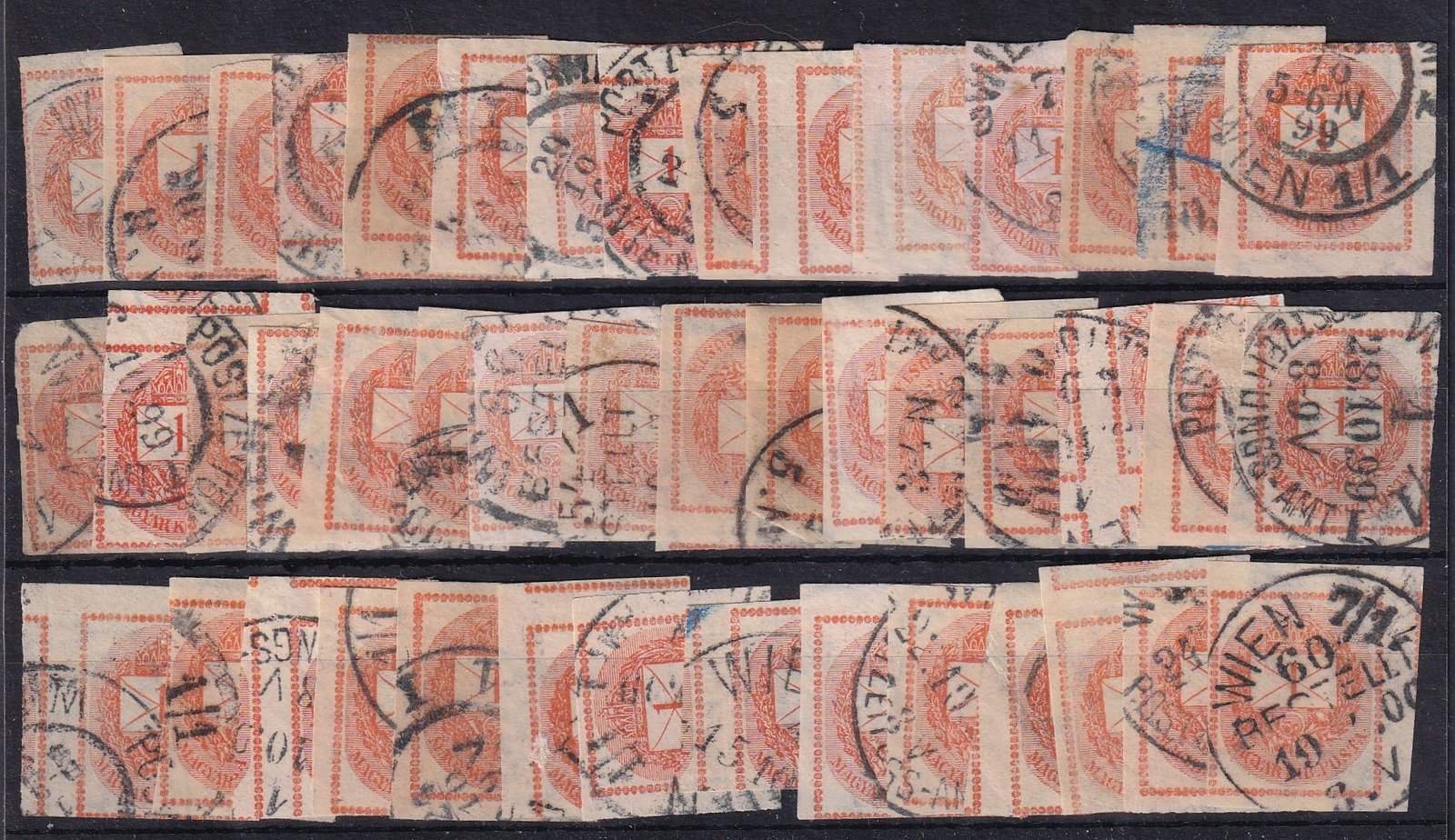 Hírlapbélyeg összeállítás – érdekességekkel, színárnyalatok, külföldi érkezési bélyegzésekkel