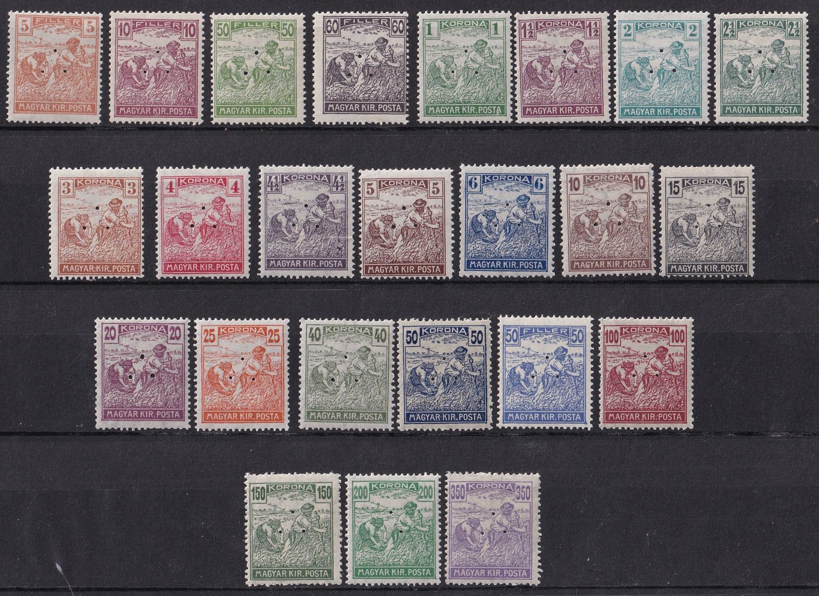 1920/1924. Arató sor hármaslyukasztással - hiánytalan pstatiszta sor