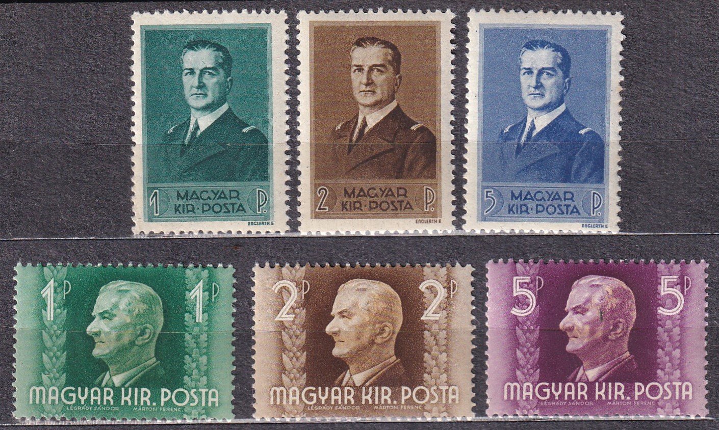 1938. Horthy Miklós sor és 1941. Horthy Miklós IX-es vízjelles sor