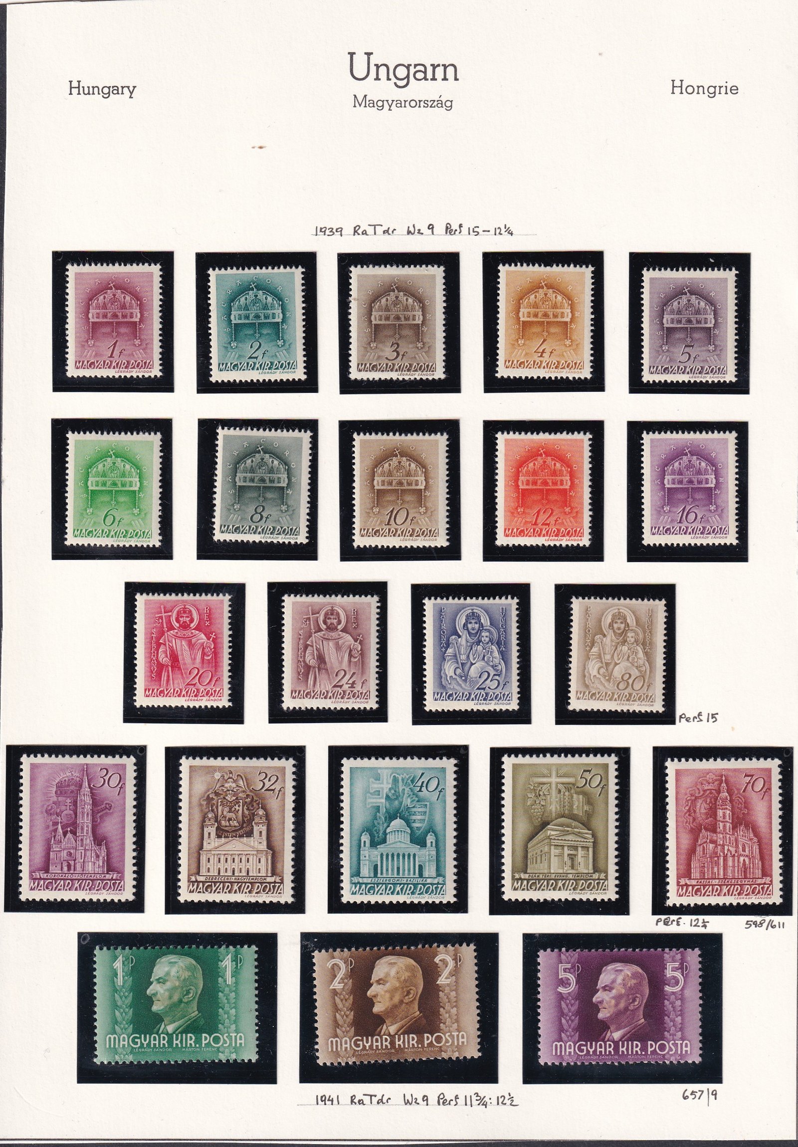 1939. Templom sor, 1941, Horthy sor