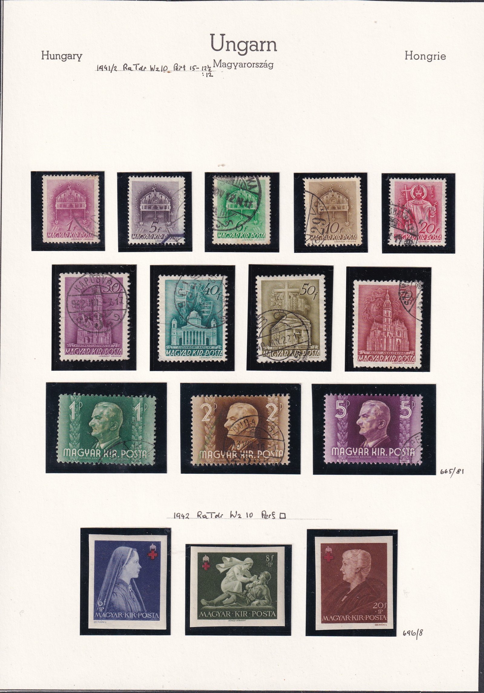 1941-1942. használtsorok