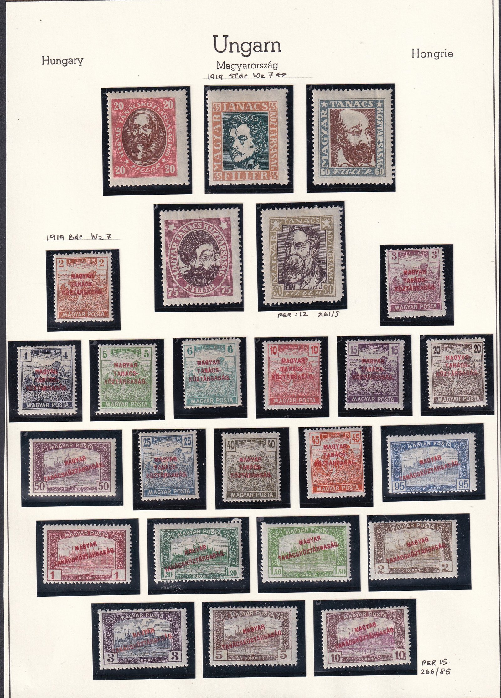 1919. Tanácsköztársaság kiadások kiállítási lapon