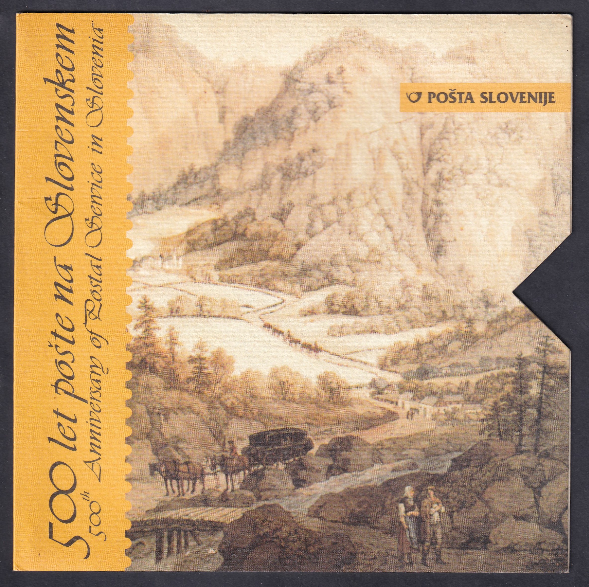 IMG_20260423_0021 2000. Szlovénia 500. éves postai szolgáltatások bélyegszett
