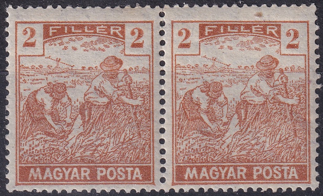 IMG_20260424_0028 1919. MAGYAR POSTA 2 fillér pár - SOC. MIS. jelzéssel - ennél a kiadásnál /R/