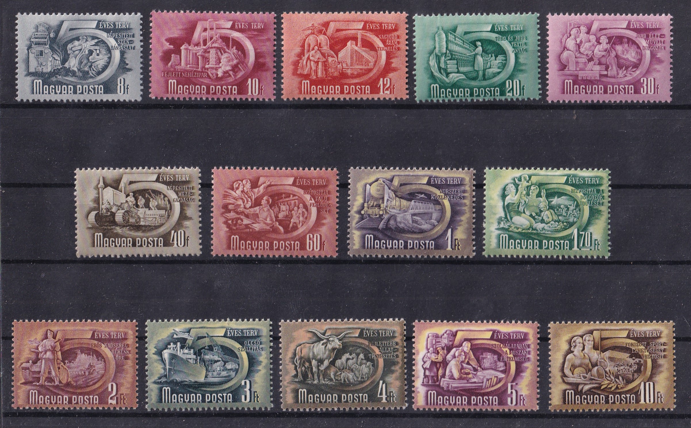 1950 Ötéves terv sor