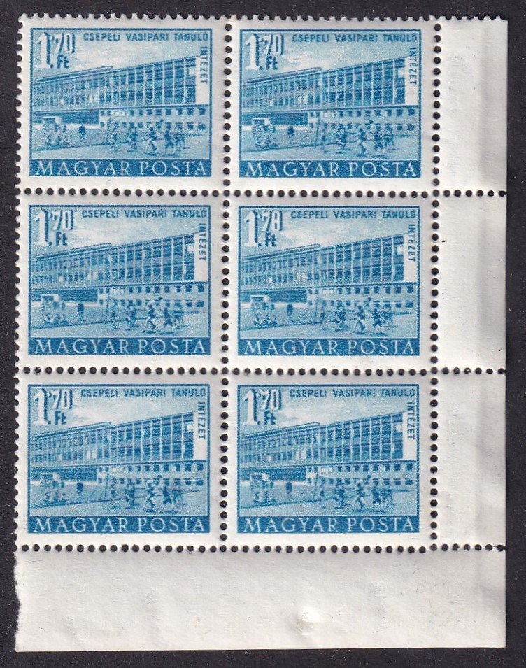 1951-53. Épületek 1,78 ft tévnyomat , ívsarki 6-os tömbben