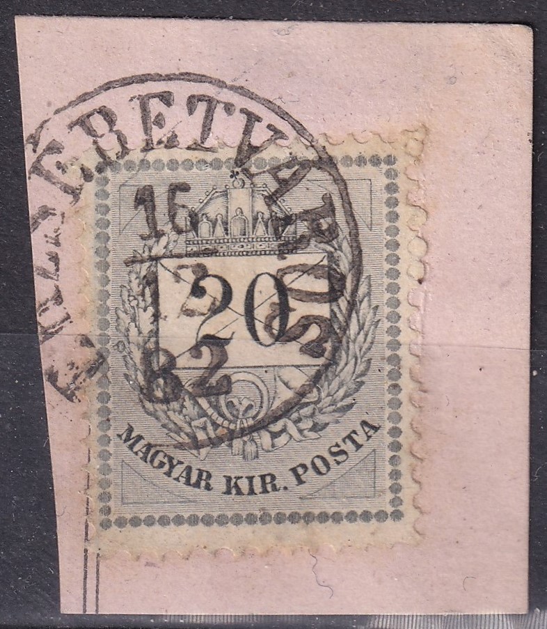 IMG_20260504_0019.7 1881. 20kr /A/ 13-as fogazással kivágáson - ERZSÉBETVÁROS