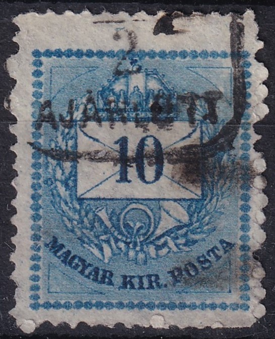 1874. 10kr /A/ magasra fogazva (26,5 mm)