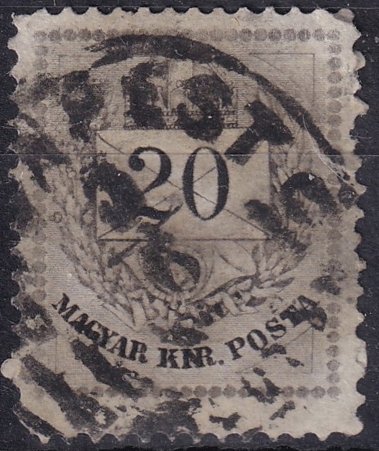 1874. 20kr /A/ - 13:13-as fogazással